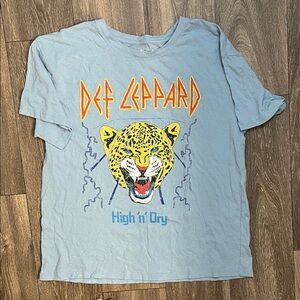 Def Leppard Light Blue Graphic Tee